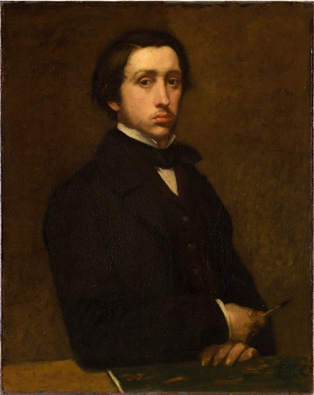 Edgar Degas, 'Degas au porte-fusain', 1855